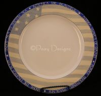 Sakura Warren Kimble AMERICA THE BEAUTIFUL Dinner Plate